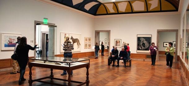 addison gallery interior picture of people viewing the artwork