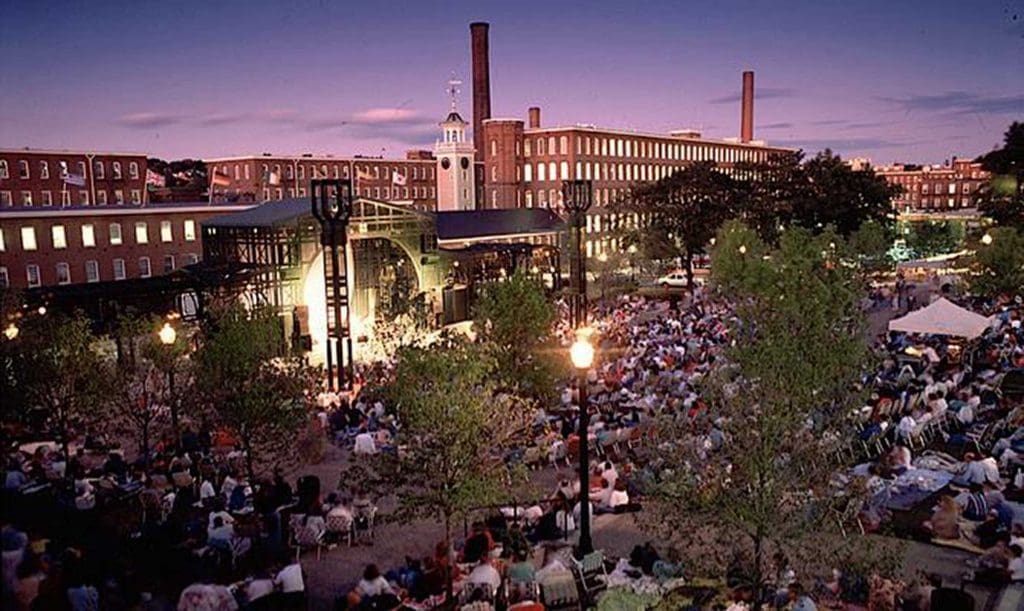 Lowell Folk Festival at Night