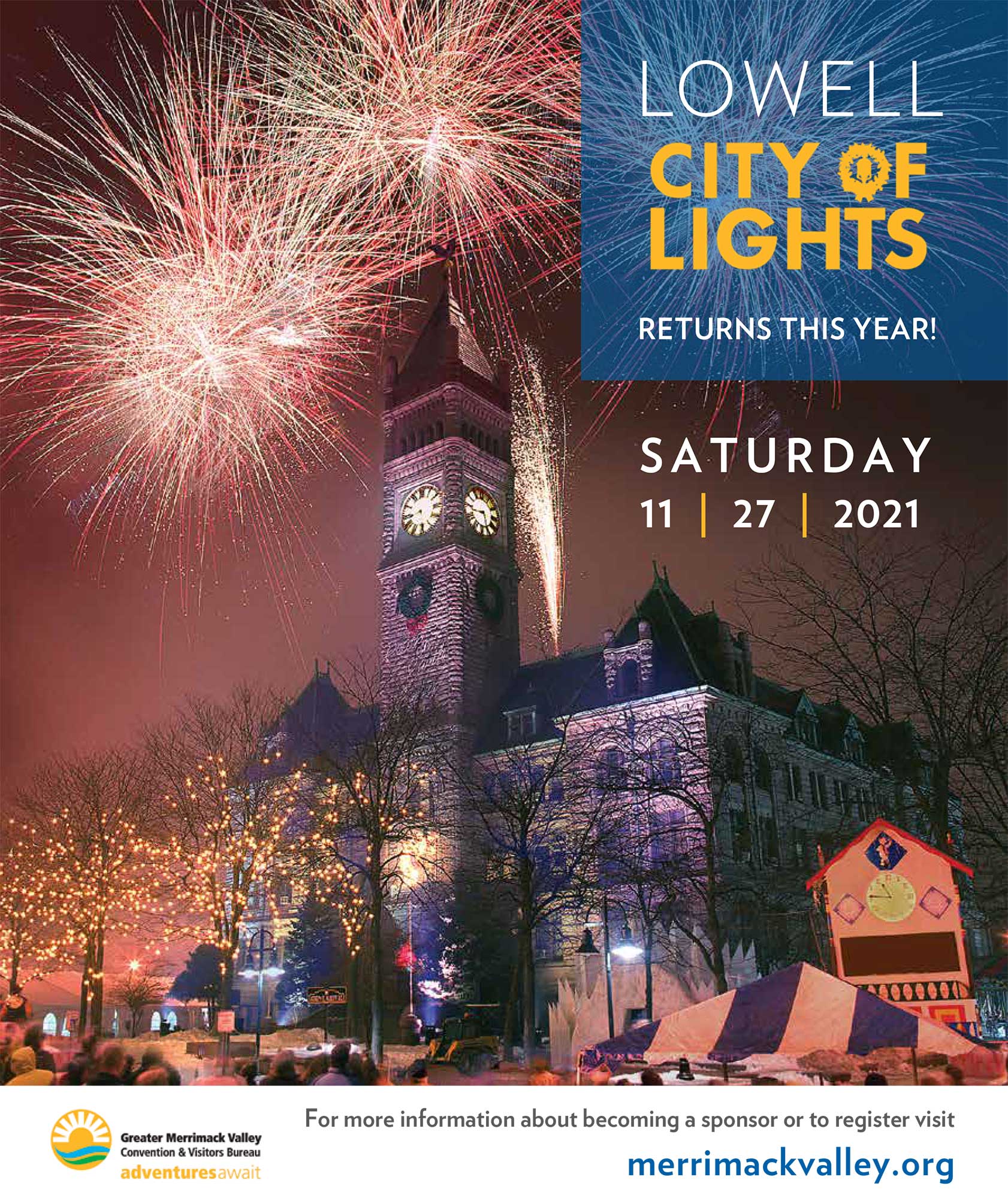 The Lowell City of Lights Parade Flyer